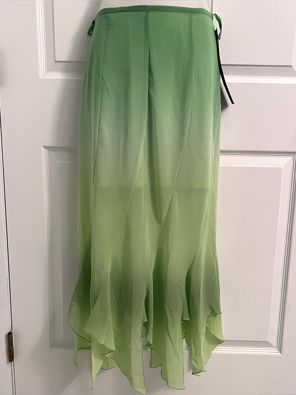 NWT Tassos Mitropoulos Athens Mesh Handkerchief Asymmetric Fairy Midi Skirt S